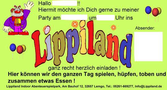 Einladungskarte Lippiland